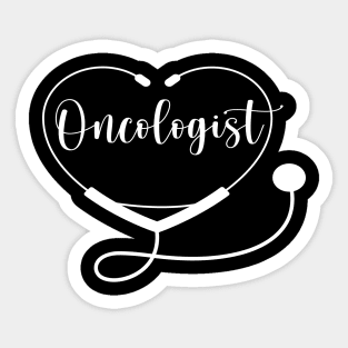 Oncologist Doctor with Love Heart Sticker